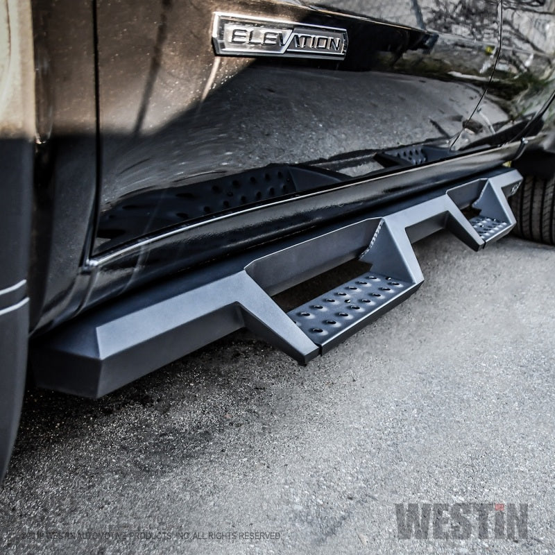 Westin 19-20 Chevrolet Silverado / GMC Sierra 1500 Double Cab HDX Drop Nerf Step Bars - Textured Blk - Mammoth Racing -