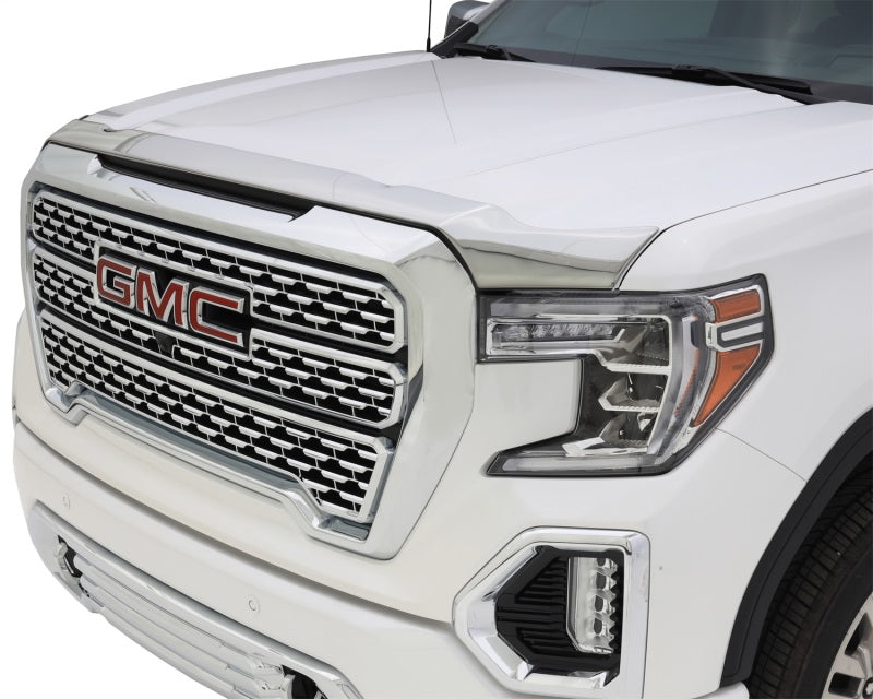 AVS 19-22 GMC Sierra 1500 Aeroskin Low Profile Hood Shield - Chrome - Mammoth Racing -