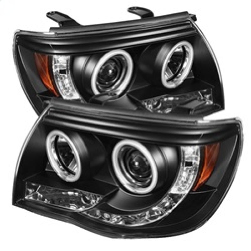 Spyder Toyota Tacoma 05-11 Projector Headlights CCFL Halo LED Blk High H1 Low H1 PRO-YD-TT05-CCFL-BK - Mammoth Racing -