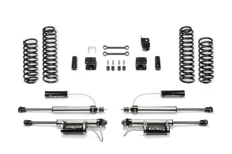 Fabtech 07-18 Jeep JK 4WD 2-Door 3in Sport System w/DL 2.25 Resi Shocks - Mammoth Racing -