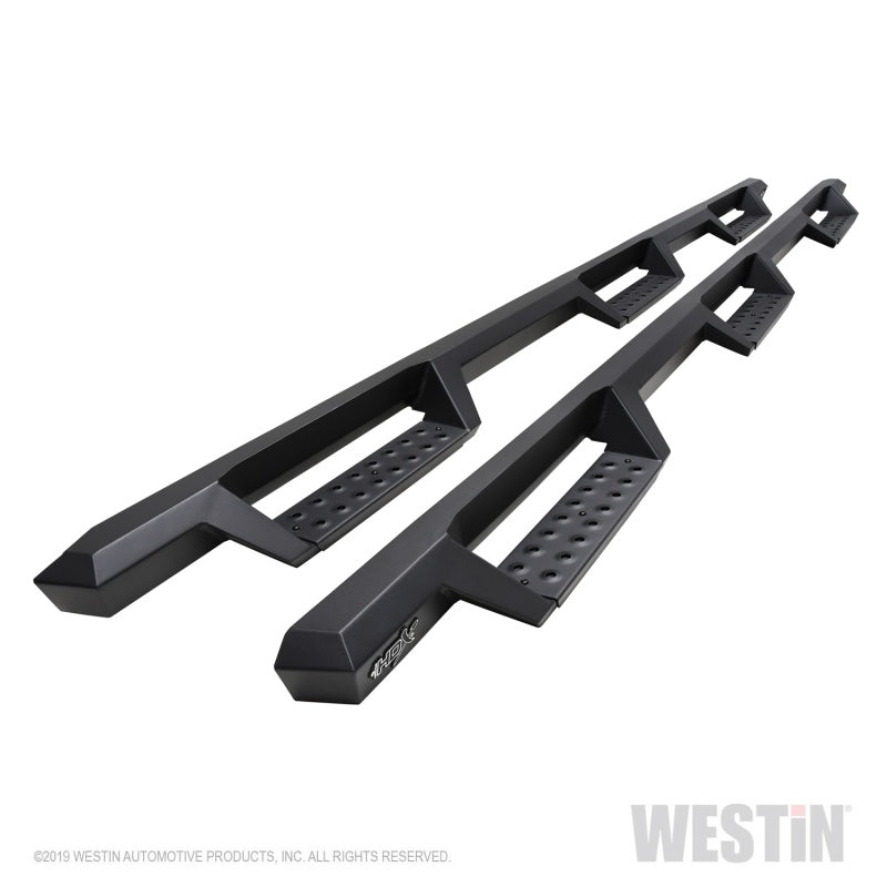 Westin/HDX 19-20 Ram 2500/3500 Crew Cab (8ft Bed) Drop Wheel to Wheel Nerf Step Bars - Txt Black - Mammoth Racing -
