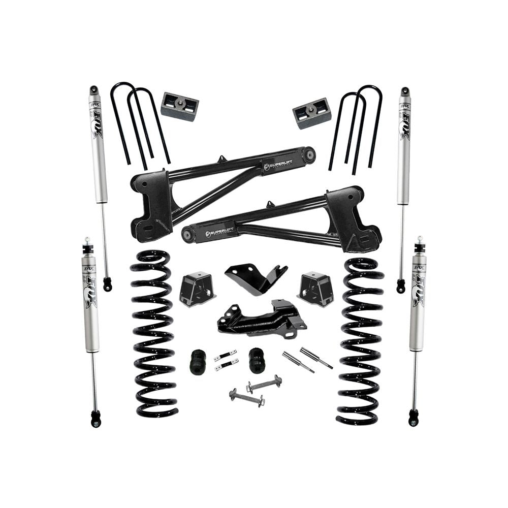 Superlift 05-07 Ford F-250 SuperDuty 4WD Diesel 4in Lift Kit w/ Repl Radius Arms/Fox 2.0 Shocks - Mammoth Racing -