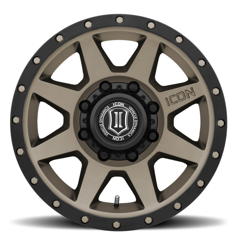 Icon Rebound HD 18x9 8x6.5 12mm Offset 5.5in BS 121.4mm Bore Bronze Wheel - Mammoth Racing -