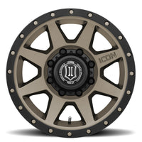 Icon Rebound HD 18x9 8x6.5 12mm Offset 5.5in BS 121.4mm Bore Bronze Wheel - Mammoth Racing -