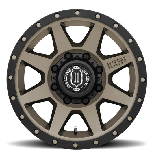 Icon Rebound HD 18x9 8x6.5 12mm Offset 5.5in BS 121.4mm Bore Bronze Wheel