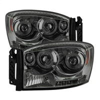 Spyder Dodge Ram 1500 06-08/Ram 2500 06-09 Projector Headlights LED Halo LED Smke PRO-YD-DR06-HL-SM - Mammoth Racing -