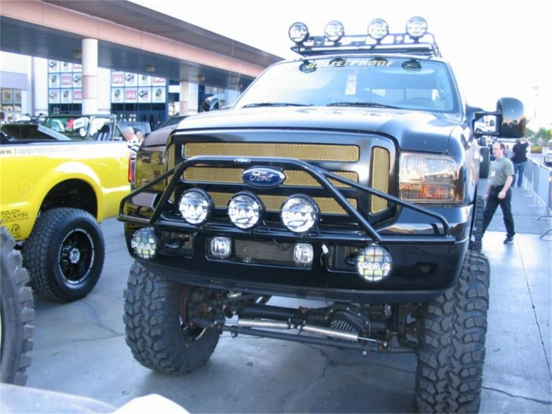 N-Fab Pre-Runner Light Bar 99-07 Ford F250/F350 Super Duty/Excursion - Gloss Black - Mammoth Racing -