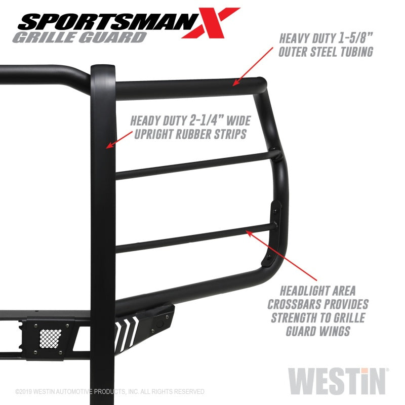 Westin 2020 Chevy Silverado 2500/3500 Sportsman X Grille Guard - Textured Black - Mammoth Racing -
