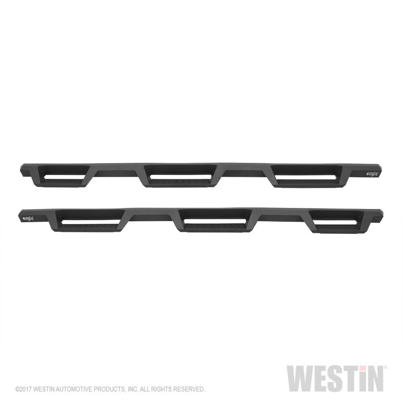Westin 14-18 Chevrolet Silverado 1500 DC 6.5ft Bed HDX Drop W2W Nerf Step Bars - Tex. Blk - Mammoth Racing -