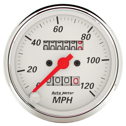 Autometer Arctic White 3-1/8in 0-120 MPH Mechanical Speedometer Gauge - My Store