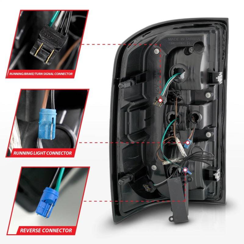 ANZO 14-18 GMC Sierra 1500 LED Taillights Red/Clear - My Store