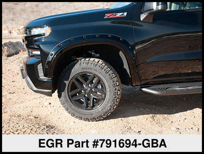 EGR 19-22 Chevrolet Silverado 1500 Traditional Bolt-On Look Fender Flares Black Set Of 4 - Mammoth Racing -