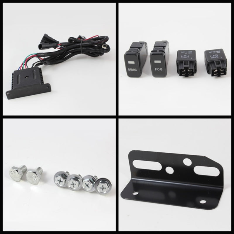 Spyder Toyota FJ Cruiser 07-14 Fog Lights With LED Daytime Running Lights w/swch Blk FL-DRL-TFJ07-BK - Mammoth Racing -