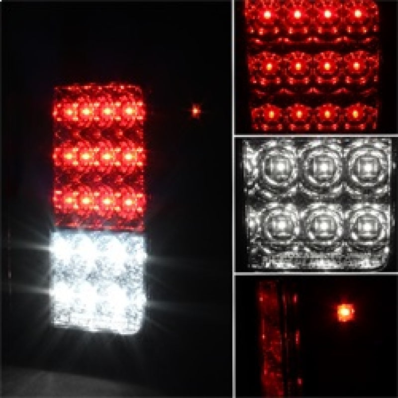 Spyder Jeep Wrangler 07-15 LED Tail Lights Red Clear ALT-YD-JWA07-LED-RC - Mammoth Racing -