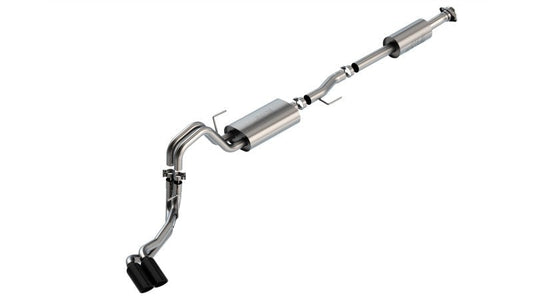 Borla F-150 2021 3.3L CC SB EC STB XL/XLT/Lariat/KR/Plnm/LTD 3/2.25 DSE Cat-Back S-Type BLK CHR Tips - Mammoth Racing -