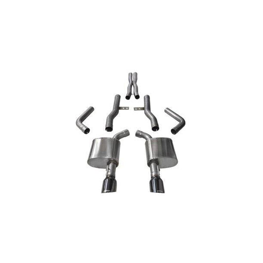 Corsa 15-16 Dodge Charger SRT/Scat Pack/R/T 6.4L Black Xtreme Cat-Back Exhaust - Mammoth Racing -