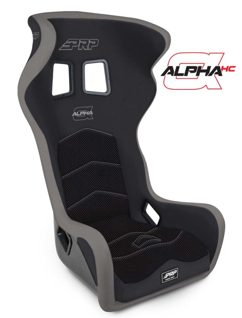 PRP Alpha Head Containment Composite Seat- Black/Grey - Mammoth Racing -