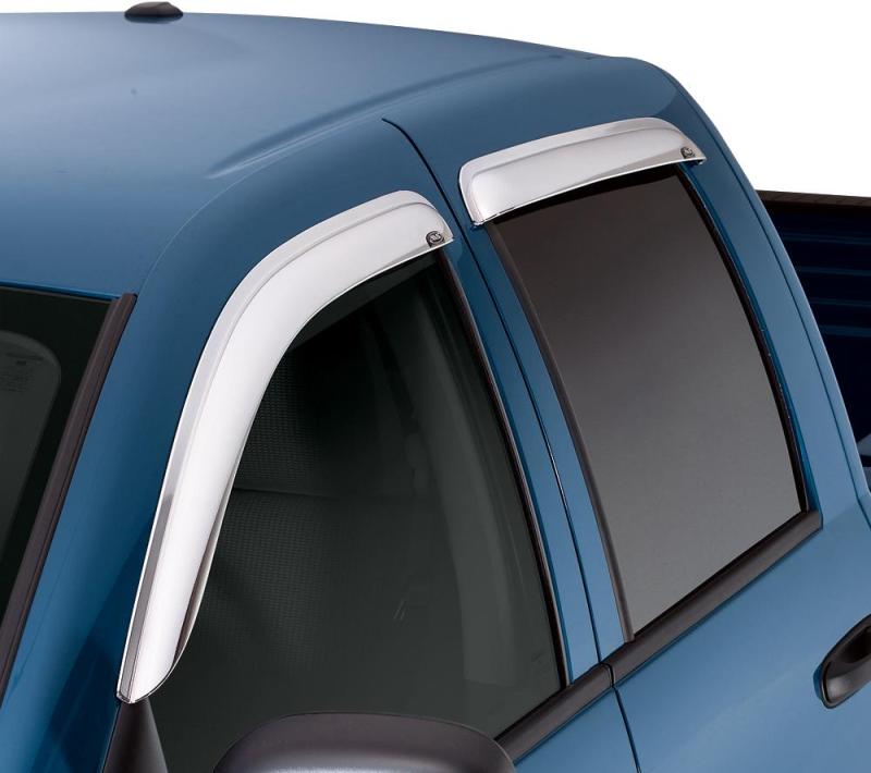 AVS 11-15 Chevy Cruze Ventvisor Outside Mount Front & Rear Window Deflectors 4pc - Chrome - Mammoth Racing -