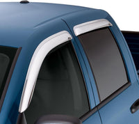 AVS 06-12 Ford Fusion Ventvisor Outside Mount Front & Rear Window Deflectors 4pc - Chrome - Mammoth Racing -