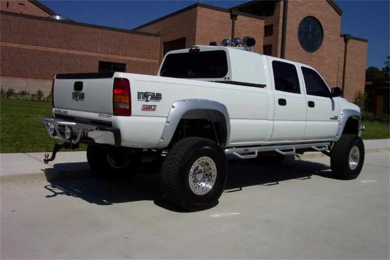 N-Fab Nerf Step 01-06 Chevy-GMC 1500/2500/3500 Crew Cab 8ft Bed - Gloss Black - Bed Access - 3in - Mammoth Racing -