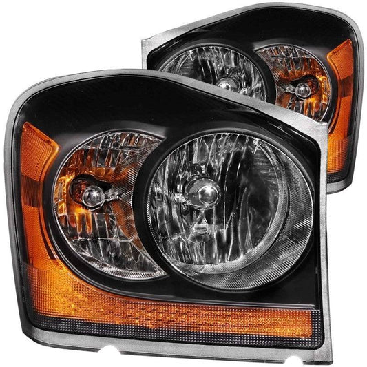 ANZO 2004-2006 Dodge Durango Crystal Headlights Black - My Store