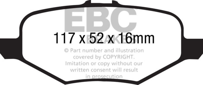 EBC 13+ Ford Explorer 3.5 Twin Turbo 4WD Yellowstuff Rear Brake Pads - My Store