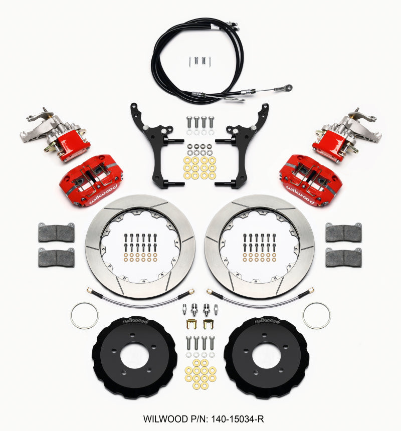 Wilwood Dynapro Radial4 / MC4 Rear Kit 12.88 Red 2006-15 Miata w/Lines & Cables - My Store