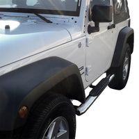 Westin 2007-2017 Jeep Wrangler 2dr PRO TRAXX 4 Oval Nerf Step Bars - SS - Mammoth Racing -