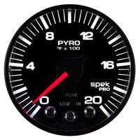 Autometer Spek-Pro 52.4mm 0-2000f Digital Stepper Motor Pyrometer Gauge - My Store
