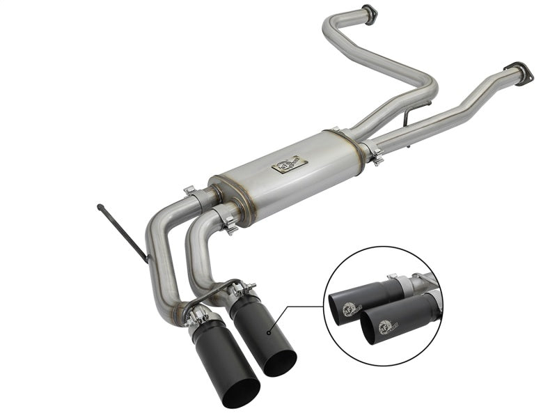 aFe Rebel Series 3in 409 SS Cat-Back Exhaust w/ Black Tips 04-15 Nissan Titan V8 5.6L - Mammoth Racing -