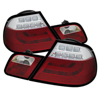 Spyder BMW E46 00-03 2Dr Coupe Light Bar LED Tail Lights Red Clear ALT-YD-BE4600-LBLED-RC - Mammoth Racing -