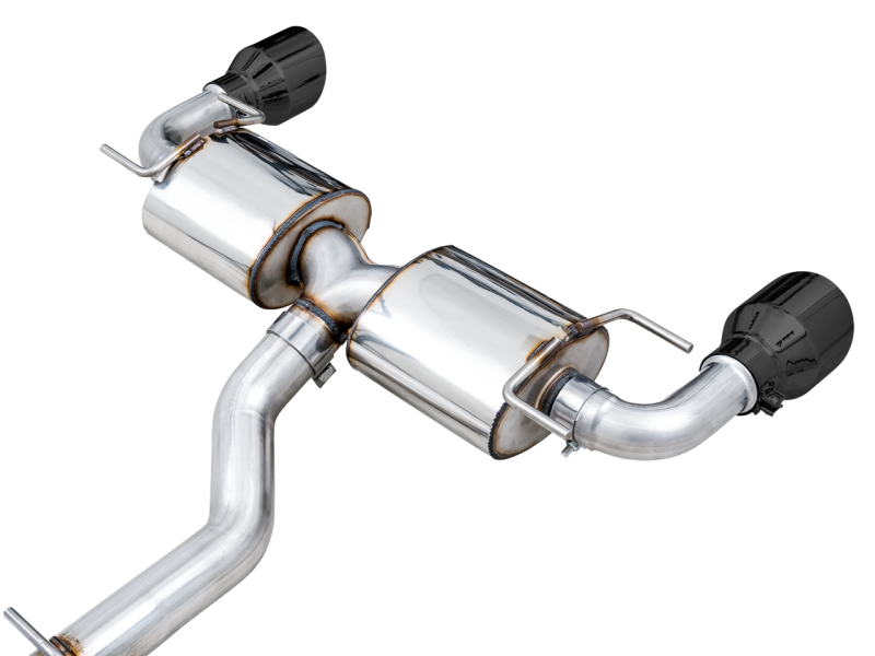 AWE Subaru BRZ/ Toyota GR86/ Toyota 86 Touring Edition Cat-Back Exhaust- Diamond Black Tips - Mammoth Racing -