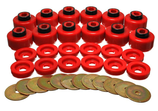 Energy Suspension Body Mount Set - Red - My Store