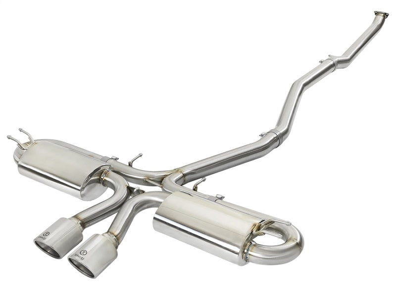 aFe Takeda 3in 304 SS Cat-Back Exhaust System w/ Polished Tips 2017 Honda Civic Si I4 1.5L (t) - Mammoth Racing -