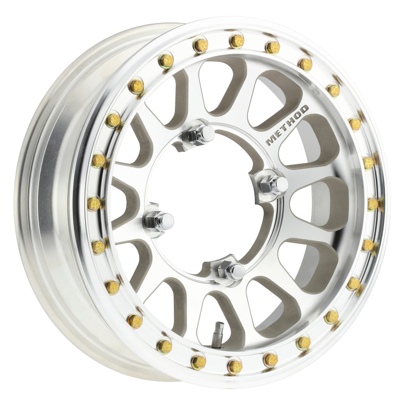 Method Mr401-r UTV Beadlock 15x5 2.5+2.5/0mm Offset 4x156 127mm CB Raw Machined w/BH-H24100 Wheel - Mammoth Racing -