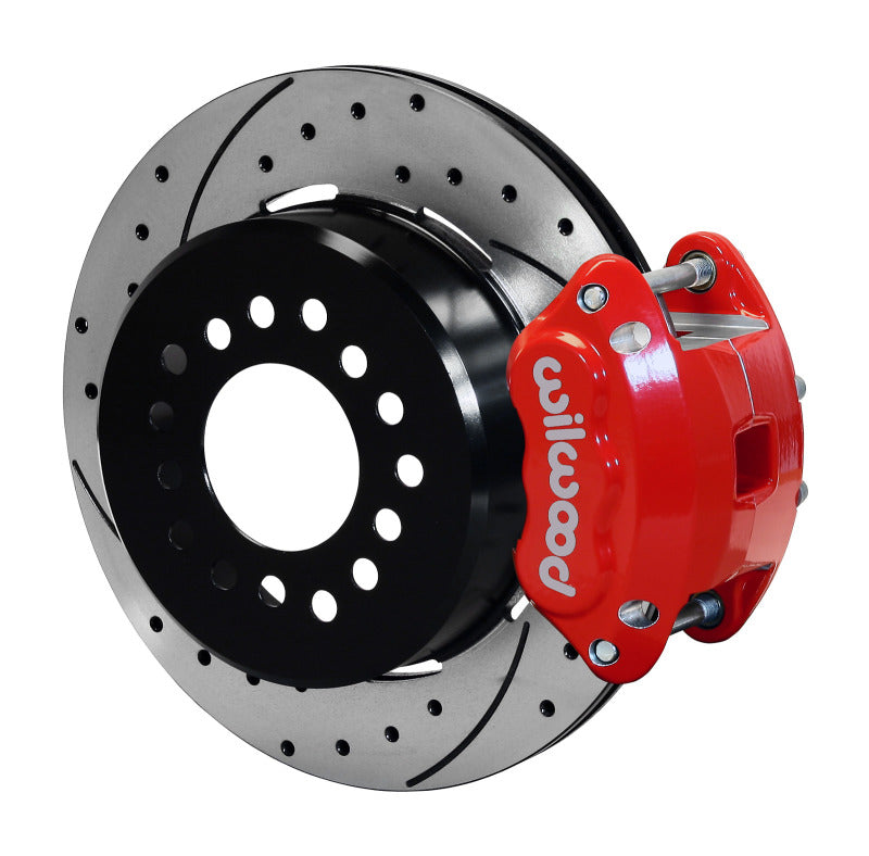 Wilwood D154 P/S P-B Kit Drilled-Red Big Ford New Style 2.36in Offset - Mammoth Racing -