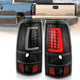 ANZO 2003-2006 Chevy Silverado 1500 LED Taillights Plank Style Black w/Clear Lens - Mammoth Racing -
