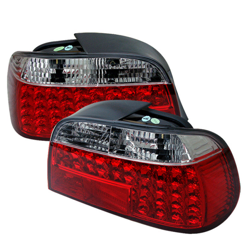 Spyder BMW E38 7-Series 95-01 LED Tail Lights Red Clear ALT-YD-BE3895-LED-RC - Mammoth Racing -