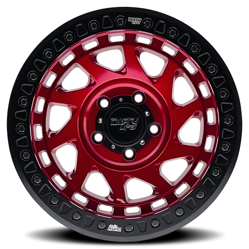 Dirty Life 9313 Enigma Race 17x9 / 6x139.7 BP / -12mm Offset / 106mm Hub Crimson Candy Red Wheel - Mammoth Racing -