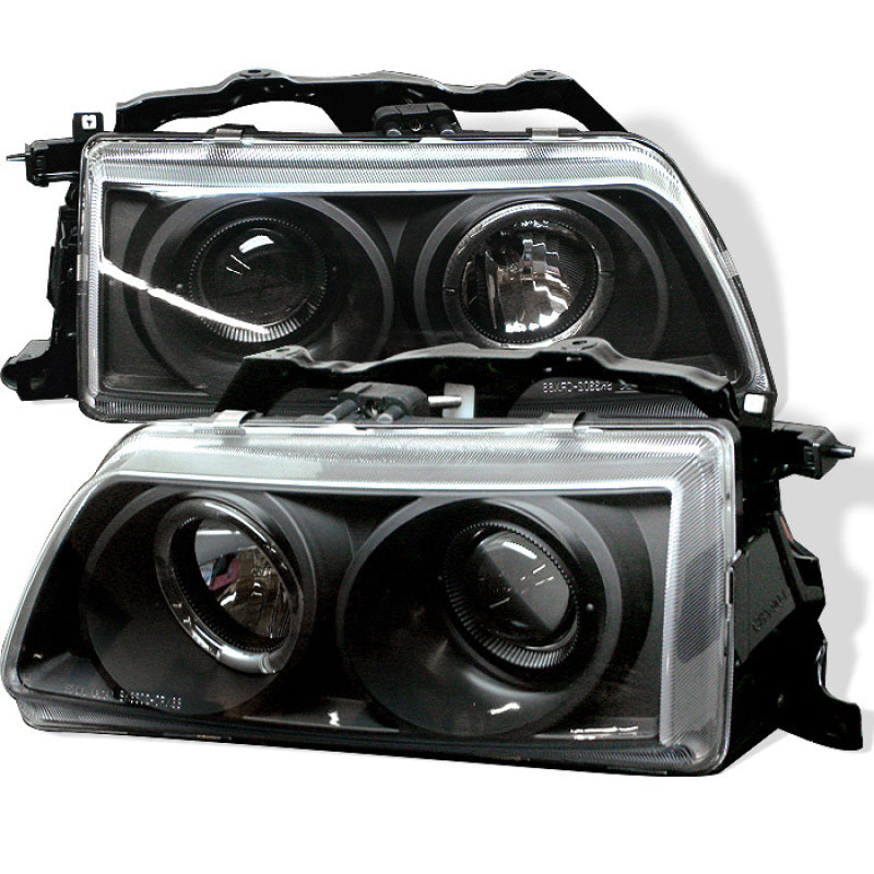 Spyder Honda Civic 90-91/CRX 90-91 Projector Headlights LED Halo Blk PRO-YD-HC90-HL-BK - Mammoth Racing -