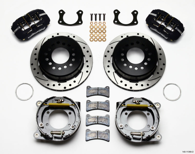 Wilwood Dynapro Low-Profile 11.00in P-Brake Kit Drilled New Big Ford 2.50in Offset - Mammoth Racing -