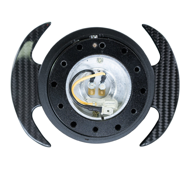 NRG Quick Release Kit Gen 3.0 - Black Body / Black Ring w/ Carbon Fiber Handles - My Store