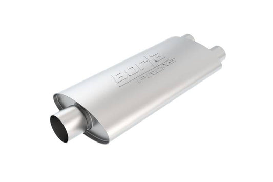 Borla Pro-XS 3in, 2-1/2in, 19in x 9-1/2in x 4in Oval Cen/Dual Turbo XL Muffler - Mammoth Racing -