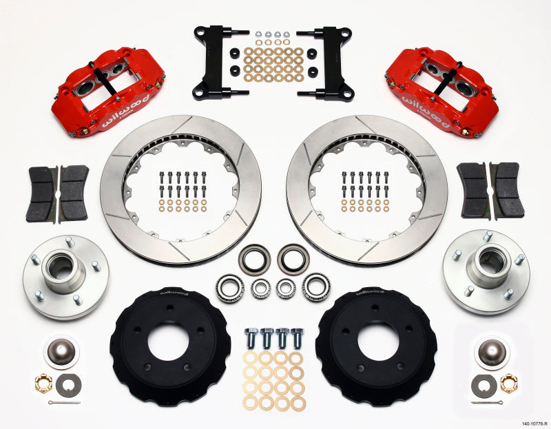 Wilwood Narrow Superlite 6R Front Hub Kit 14.00in Red Chevy C-10 60-87 CPP Drop Spindle - Mammoth Racing -