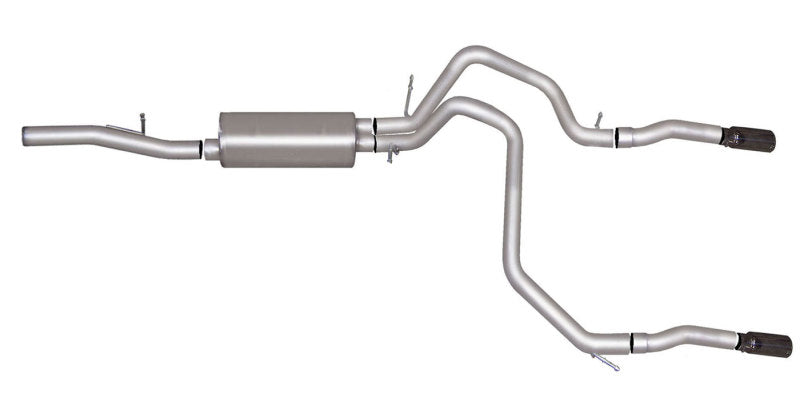 Gibson 10-14 Chevrolet Tahoe LS 5.3l 2.25in Cat-Back Dual Split Exhaust - Stainless - Mammoth Racing -