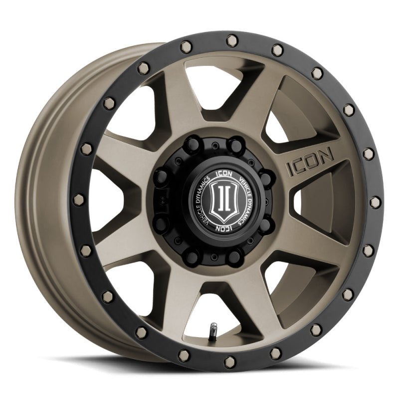 Icon Rebound HD 18x9 8x6.5 12mm Offset 5.5in BS 121.4mm Bore Bronze Wheel - Mammoth Racing -