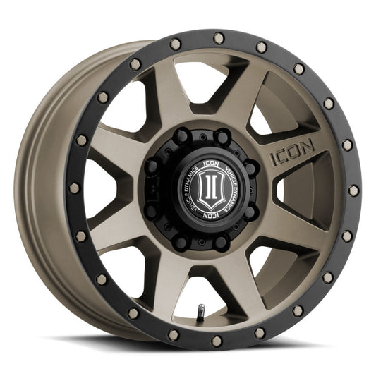 Icon Rebound 17x8.5 8x170 6mm Offset 5in BS 125mm Bore Titanium Wheel - Mammoth Racing -