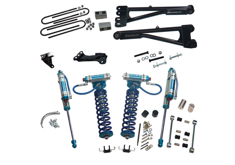 Superlift 08-10 Ford F-250/F-350 SD 4WD 4in Lift Kit w/Repl Radius Arms & King Coilovers Rear Shocks - Mammoth Racing -