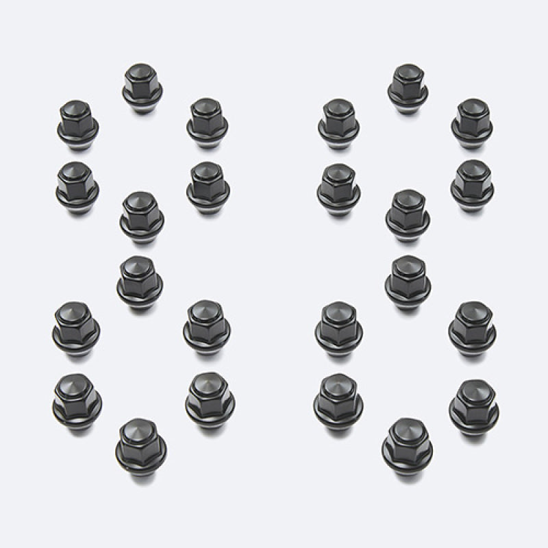 Ford Racing M14 x 1.5 Black Lug Nut - Set of 24 - Mammoth Racing -