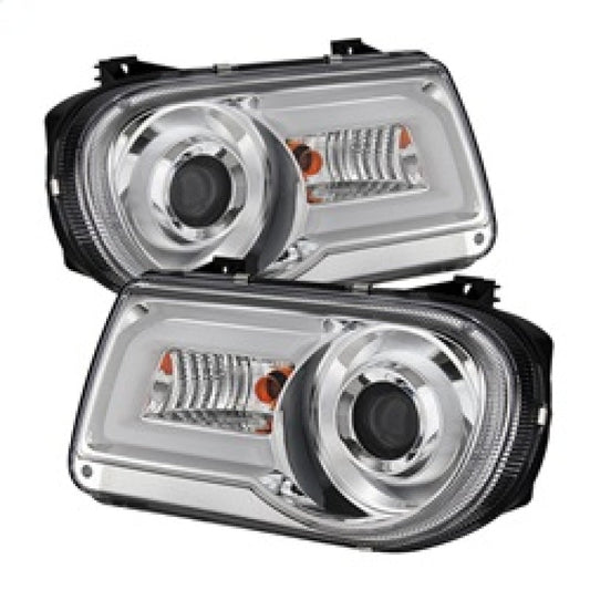 Spyder Chrysler 300C 05-10 Projector Headlights LED DRL Chrome High/Low H7 PRO-YD-C300C-DRL-C